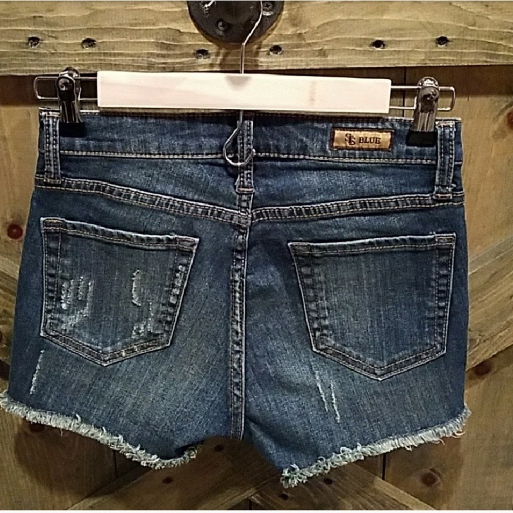 STS AZTEC PRINT DENIM JEAN  SHORTS SIZE 3 TRIBAL BOHO - Picture 2 of 6